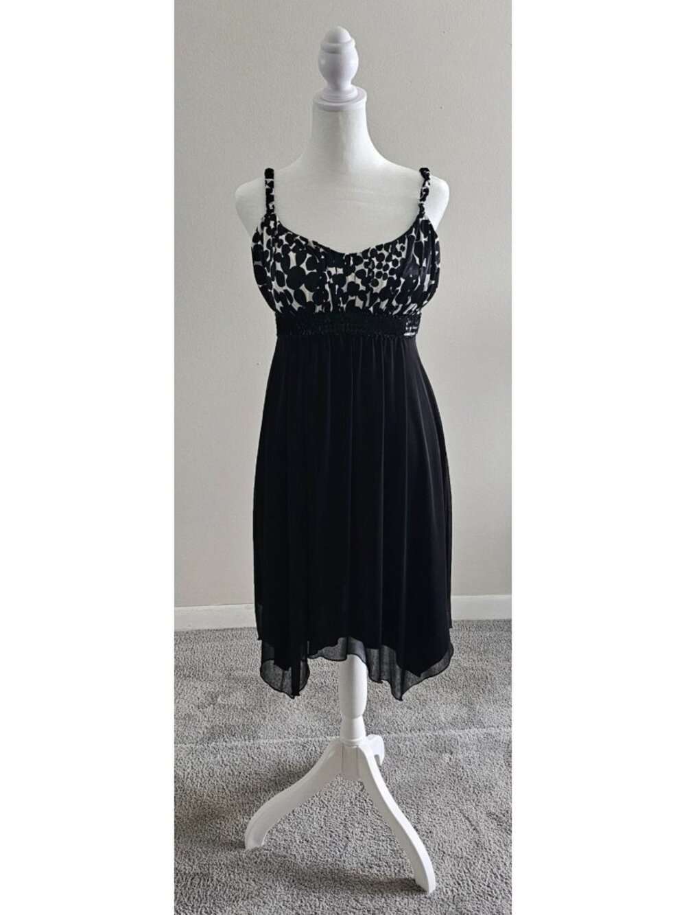 En Focus Studio Womens Babydoll Sequin Handkerchief Dress 8 Whimsygoth Y2K Fairy